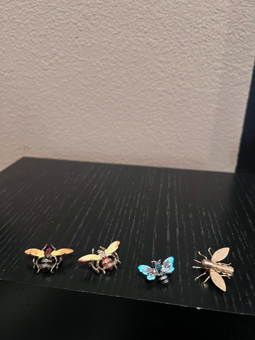 Assorted Insect Brooch Pin Set - Gold, Yellow, Red, Blue